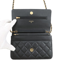 Load image into Gallery viewer, CHANEL Matelasse Classic Chain Wallet BlackAP0250 Caviar Leather