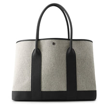 将图像加载到图库查看器中,HERMES Neo Garden Voyage Ecru/Black Toile Offiche Negonda Leather Size 41