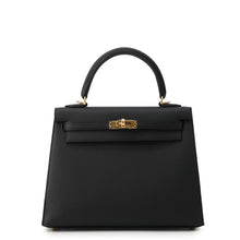 将图像加载到图库查看器中,HERMES Kelly Sellier Black Epsom Size 25