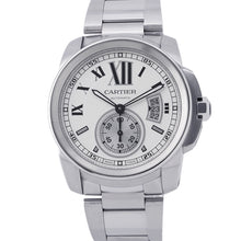 将图像加载到图库查看器中,CARTIER Calibre de Cartier W42mm Stainless Steel White DialW7100015