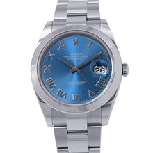 Load image into Gallery viewer, ROLEX Datejust W41mm Stainless Steel Azzurro Blue Dial126300