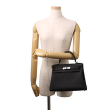 Load image into Gallery viewer, HERMES Kelly Retourne Black Togo Leather Size 28