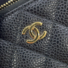 将图像加载到图库查看器中,CHANEL Matelassé Classic Zip Coin Purse BlackAP0216-Y01864-C3906 Caviar Leather