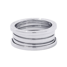 Load image into Gallery viewer, BVLGARI B.Zero1 Ring 4-band Size 60/#20 18K White Gold