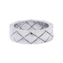 Load image into Gallery viewer, CHANEL Matelasse Ring Size 19 18K White Gold