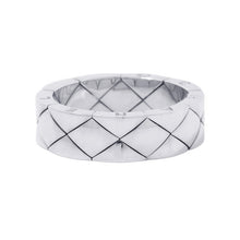 Load image into Gallery viewer, CHANEL Matelasse Ring Size 19 18K White Gold