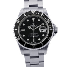 Load image into Gallery viewer, ROLEX Submariner Date W40mm Stainless Steel Black Dial16610