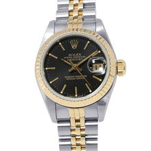 Load image into Gallery viewer, ROLEX Datejust W26mm Stainless Steel K18YG Black Dial69173