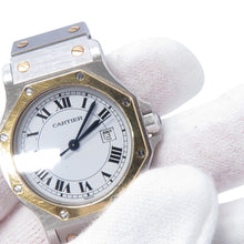 Load image into Gallery viewer, CARTIER Santos Octagon LM W30mm Stainless Steel K18YG White DialW2001583