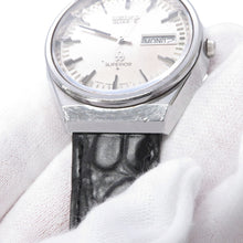 Load image into Gallery viewer, SEIKO Superior W37mm Stainless Steel Leather Silver Dial4883-8000