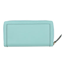 将图像加载到图库查看器中,GUCCI Bamboo Diana Zip Around Long Wallet Turquoise658634 Leather