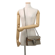 Load image into Gallery viewer, GUCCI Dionysus Chain Shoulder Bag Beige476432 GG Supreme Suede