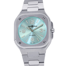 将图像加载到图库查看器中,Bell&Ross BR-05 36 mm Ice Blue Steel W36mm Stainless Steel Ice blue DialBR05A-S-BU-ST/SST
