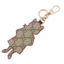 Load image into Gallery viewer, GUCCI Higuchi Yuko Cat Bag Charm Beige/Multicolor844246 GG Supreme Gold Plated