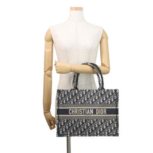 Load image into Gallery viewer, Dior Book tote EcruWhite/BlueM1296ZRIW_M828 Canvas Size Medium