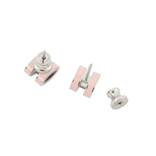 将图像加载到图库查看器中,HERMES Pop Ash Earrings Size Mini Pink Metal Lacquer