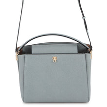 Load image into Gallery viewer, Valextra Valextra Brera 2WAY Handbag Blue GrayV5U92 Leather Size Medium