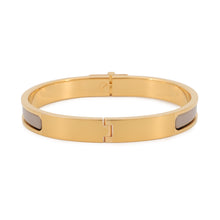 Load image into Gallery viewer, HERMES Mini Clic Kelly Bracelet Size GM Marron Glasse Metal Enamel