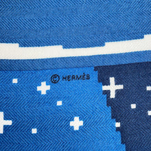 将图像加载到图库查看器中,HERMES Giant Square Fauve Party Size 100 Ciel/Marine/WhiteH103808T Cashmere70% Silk30%