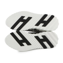 Load image into Gallery viewer, HERMES Sneakers bouncing White/Black241201Z Silk Tressée Amplime Size 37