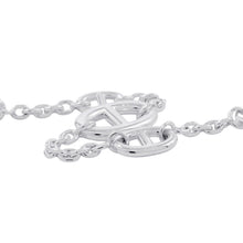将图像加载到图库查看器中,HERMES Chaine d'Ancre Farandole Bracelet Size SH SV925