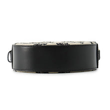 将图像加载到图库查看器中,CELINE Triomphe Round Purse Shoulder Bag Black/Ivory10G812CR1.38NO Canvas Leather