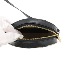 将图像加载到图库查看器中,CELINE Triomphe Round Purse Shoulder Bag Black/Ivory10G812CR1.38NO Canvas Leather