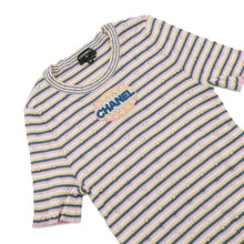将图像加载到图库查看器中,CHANEL CHANEL logo short-sleeved knit Size 38 Pink/MulticolorP79242 70% Cotton, 30% Paper