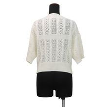 Load image into Gallery viewer, CHANEL Coco Beach Short-Sleeve Knit Size 36 WhiteP76924 Cotton100%