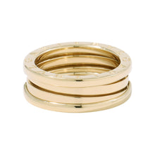 Load image into Gallery viewer, BVLGARI B.Zero1 2-band Ring Size 58/#17 18K Yellow Gold