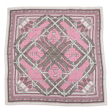 将图像加载到图库查看器中,HERMES Carre Jean Mors A Jouets Size 140 Rose/Black/Etoupe Cashmere70% Silk30%