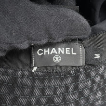 将图像加载到图库查看器中,CHANEL CC Logo Bucket Hat Size M BlackAAB065 Cotton100%