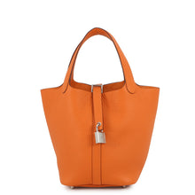 Load image into Gallery viewer, HERMES Picotin Lock Orange Taurillon Clemence Size PM