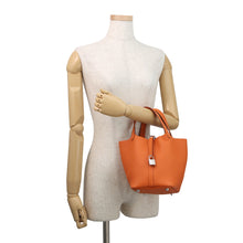 Load image into Gallery viewer, HERMES Picotin Lock Orange Taurillon Clemence Size PM
