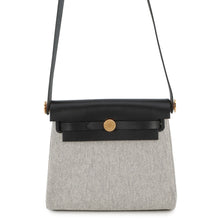 Load image into Gallery viewer, HERMES Herbag zip Ecru/Black Toile H Vache Hunter Leather Size Mini