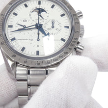 将图像加载到图库查看器中,OMEGA Speedmaster Moonphase W42mm Stainless Steel White Dial3575.20.00