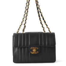 Load image into Gallery viewer, CHANEL Mademoiselle Chain Shoulder Bag Black Caviar Leather