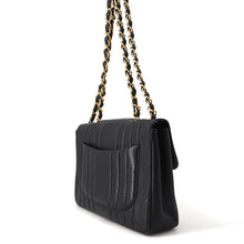 Load image into Gallery viewer, CHANEL Mademoiselle Chain Shoulder Bag Black Caviar Leather
