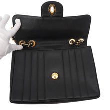 Load image into Gallery viewer, CHANEL Mademoiselle Chain Shoulder Bag Black Caviar Leather