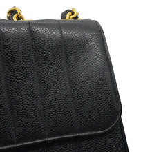 Load image into Gallery viewer, CHANEL Mademoiselle Chain Shoulder Bag Black Caviar Leather
