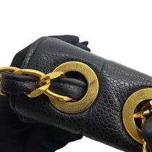 Load image into Gallery viewer, CHANEL Mademoiselle Chain Shoulder Bag Black Caviar Leather