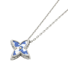 将图像加载到图库查看器中,LOUIS VUITTON Flower Locket Pendant Blue/White/GunmetalM01047 Metal