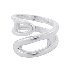 Load image into Gallery viewer, HERMES Chaine d'Ancre Twist Punk Ring Size PM/52/#12 SV925