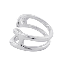 Load image into Gallery viewer, HERMES Chaine d'Ancre Twist Punk Ring Size PM/52/#12 SV925