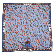 将图像加载到图库查看器中,HERMES Giant Square Letters from Erevan Size 140 Blue/Multicolor Cashmere70% Silk30%