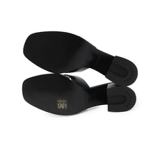 Load image into Gallery viewer, HERMES Sandals area Black232099Z Calf Leather Size 38