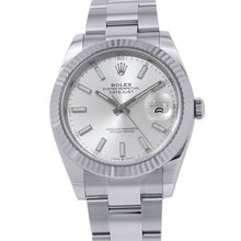将图像加载到图库查看器中,ROLEX Datejust 41 W41mm Stainless Steel K18WG Silver Dial126334