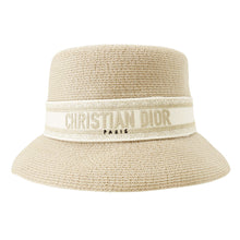 Load image into Gallery viewer, Dior Resort Logo Bucket Hat Size 59 Beige22DRT923G157 Polyester61% Nylon30% Cotton9%