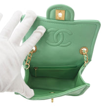 将图像加载到图库查看器中,CHANEL Matelasse ChainShoulder Bag GreenAS2356 Caviar Leather