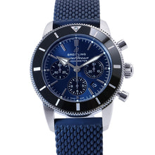 Load image into Gallery viewer, BREITLING Superocean Heritage B01 Chronograph 44 W44mm Stainless Steel Rubber Blue DialAB0162121C1S1